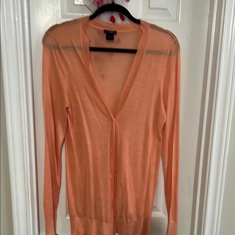 Peach Cardigan Sweater